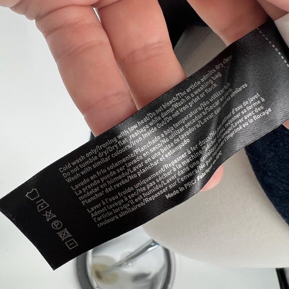 Skunkfunk Navy Long-Sleeve Knit Top With Textured Cowl Neck Size 4 - Picture 12 of 13